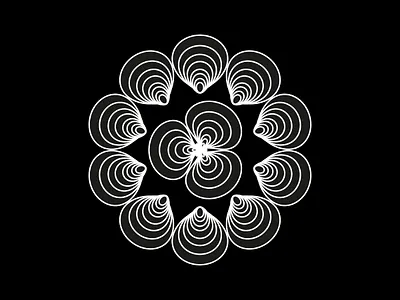 Abstract Flower abstract graphic design poster