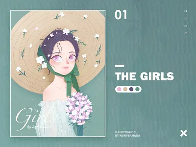 Illustration01 character design girl illustration procreate