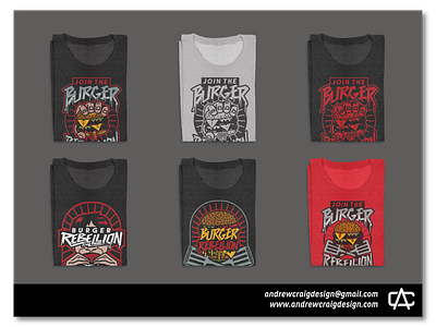 Burger Rebellion Tees art brand branding graphic design icon illustration logo logo design tees vector