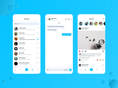 Feed and Chat 2020 app appdesign artist chat app chatting concept design creative design creator design dribbble hello dribble logo product redesign tiki tiktok ui ux uxdesign