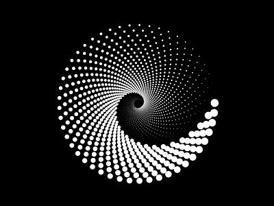 Circle with Spiral Effect abstract branding logo