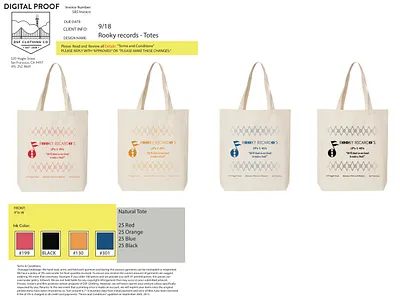 Digi Proof - Sceen Print for Totes apparel clients design digiproof graphic design graphics proof tote