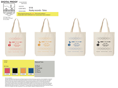 Digi Proof - Sceen Print for Totes apparel clients design digiproof graphic design graphics proof tote