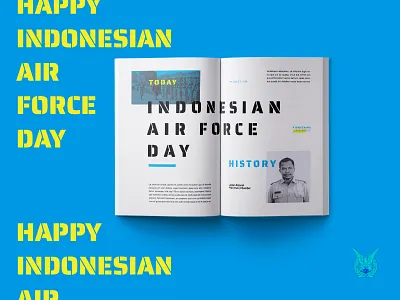 Indonesian Air Force Day adobe indesign book book layout celebration creative design design layout editorial layout history magazine magazine design print design