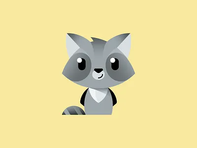 Little racoon branding illustration logo logo design racoon