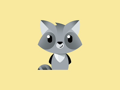 Little racoon branding illustration logo logo design racoon