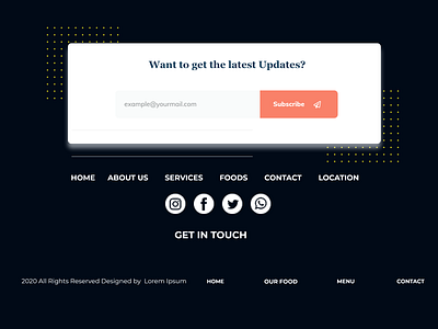 Simple website footer website footer design