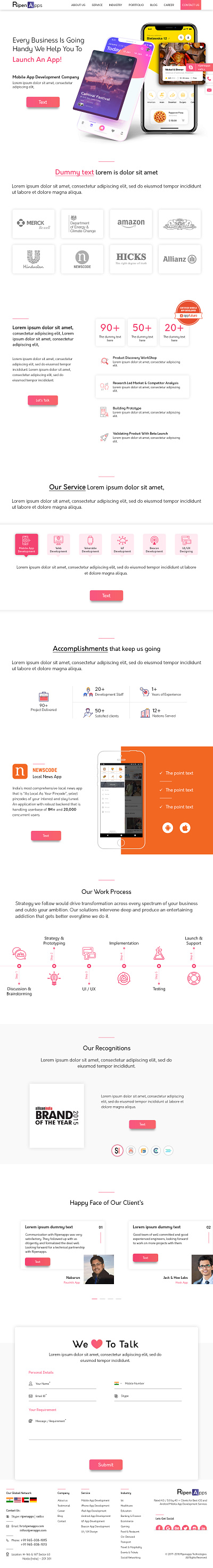Company Website Home Page creative thinking design ui uiux website design
