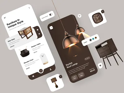 Furniture Mobile app UX UI Design app interface minimal mobile mobile app mobile apps mobile ui mobileapp mobileappdesign ui ui design uiux ux ux ui design