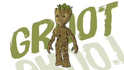 groot adobe animation art design draw dribbble flat illustration illustrator vector