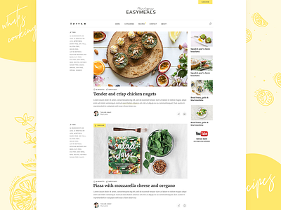 EasyMeals - Food Blog WordPress Theme clean community food food blog forum landing landing page minimal modern personal blog recipes theme ui ux wordpress