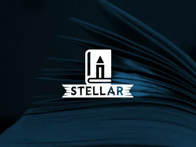 Stellar book bookstore brandidentity creativelogo distinct distinctive fiverr freelancer illustration logoexcellent minimal music seller stores typography upwork