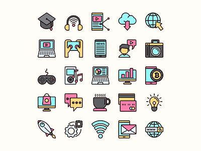 25 Millenial Icon Set ai ai design ai download ai vector freebie icon design icons download icons pack icons set illustration illustrator logo logo design millenial millenial vector millennial icon symbol vector design vector download vector icon