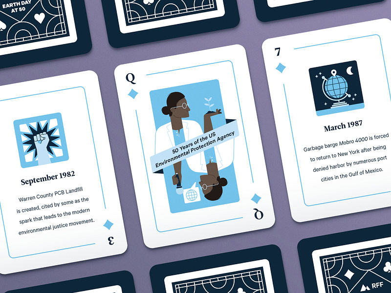 Draw a card! conservation earth day environment globe magazine plant playing card protest renewable energy research science woman