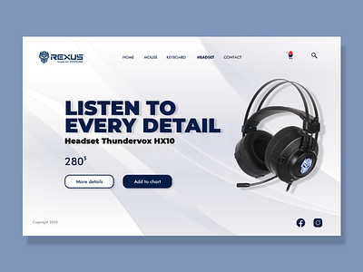 Gaming Headset gaming headset uidesign uiwebdesign webdesign