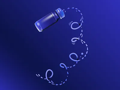 Stay hydrated 💦 bidon blue design fitness gradient gym illustration iteo vector water bottle 插图