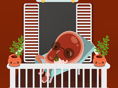 Balcone adobe art artwork characterdesign chibi creative digitalart food illustration illustrator kawaii vector vectorart