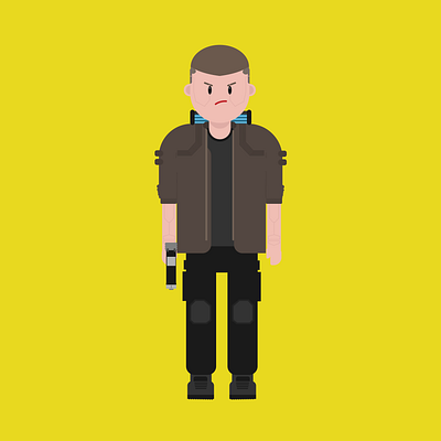 Cyber Punk character cyberpunk flat flatdesign indonesia