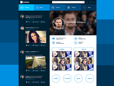 Profile Page design ui web