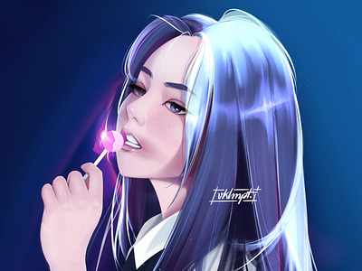 🐰 art character cute drawings fanart girl girl character heejin illustration ipadpro loona procreate