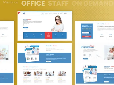 Office Staff on Demand adminstrative billing clinical experience graphicsdesign healthcare hubspot office staff revenue staffing trnscription ui uiux website design website developmnt