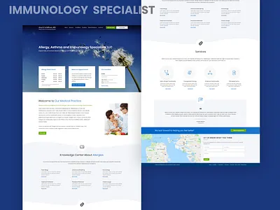 Allergy asthama and Immunology - Website for doctors allergy asthma docotrs graphics design healthcare immunology patient photoshop practice ux design