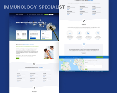 Allergy asthama and Immunology - Website for doctors allergy asthma docotrs graphics design healthcare immunology patient photoshop practice ux design