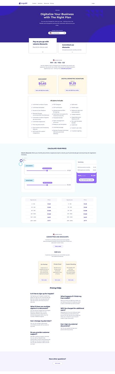 Pricing Page pricing page uiux website