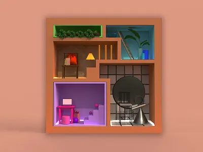 Set Design 3d adobe dimension adobe photoshop digital art renders set set design