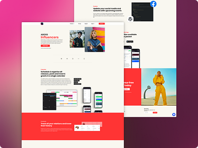 ABOSS for influencers aboss branding design saas website