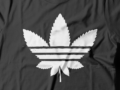 Adicoke 420 adidas branding cannabis cannabis logo cannada coca cocaine coke drugs hemp leaf leafs lines powder sniff thc three lines tshirt weed