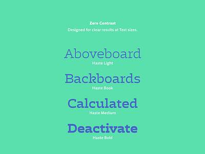 Haste dstype serif text typography
