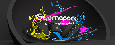 Logo design and branding for packaging products 3d adobe dimension branding business card dark design fb cover logo package design packaging paint splash printing render rendering vector