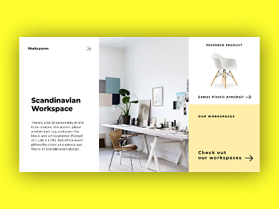 Scandinavian Workspace ui ui ux uidesign uiux webdesign