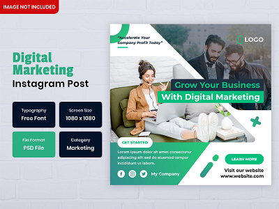 Digital Marketing Social Media Post Template banner digital marketing banner digital marketing post facebook instagram banner instagram post instagram stories marketing banner marketing post post psd sale sales banner