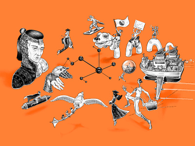 The Future of Business News adobe fresco artwork client work digital art drawing editorial editorial illustration illustration