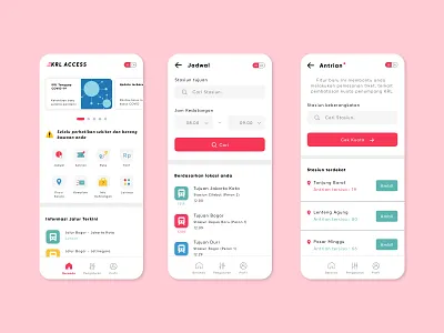 KRL Access design flat minimal train ui ux