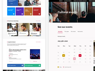 Event's platform for educational centers education events ui ux web web design