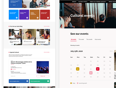 Event's platform for educational centers education events ui ux web web design