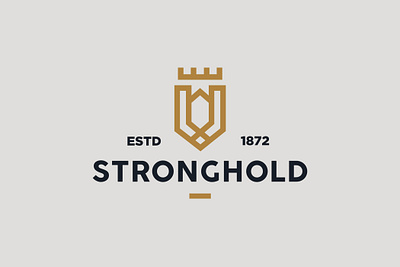 STRONGHOLD fortress logo logo design logo mark logo minimal minimal minimalist stronghold