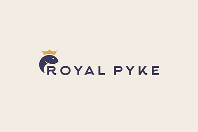 ROYAL PYKE crown fish logo design logo mark minimal minimal logo simple