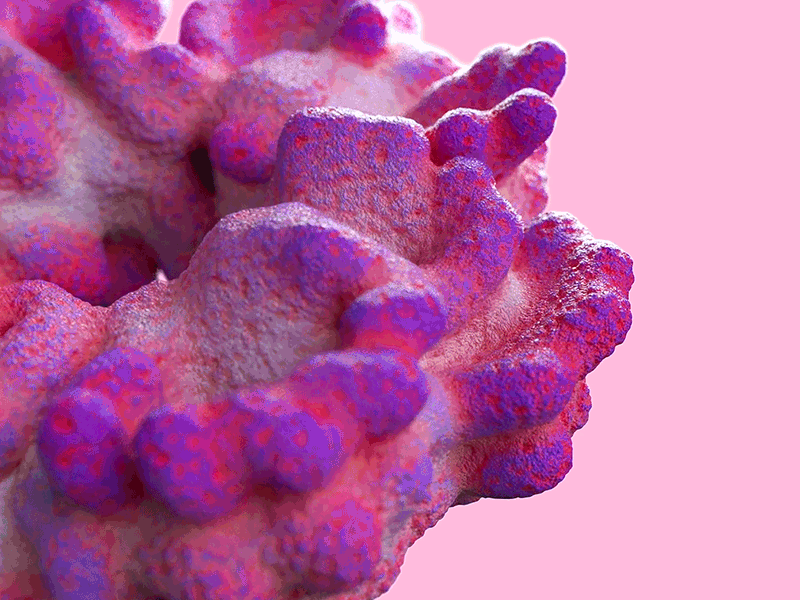 Coral 3d 3danimation abstract animation cgi cinema4d colorful coral design nature organic
