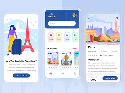 Travelling App advanture adventure app design booking clean design flights holiday illustraion maps mobile app nature tourism travel travelling trip ui design uiux ux design vacation