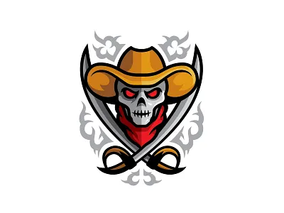 The Cavalry branding cavalry cowboy design illustration illustrator logo skull skull logo sports logo vector western