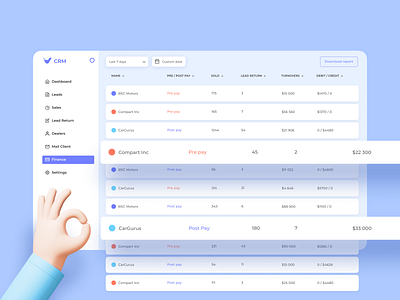 VAC CRM | Finance app application color dashboard design fintech illustration pallet ui ux web website