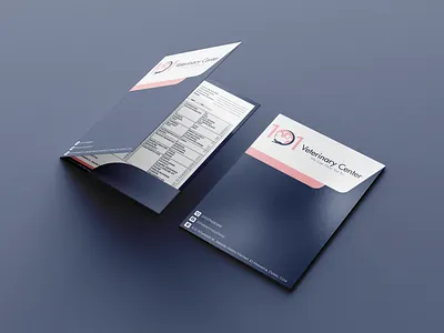 101 Veterinary Center - Folder Design brand brand design brand identity branding branding design design designs folder folder design folders graphic design identity identity branding identity design logo design minimal print print design vet veterinary