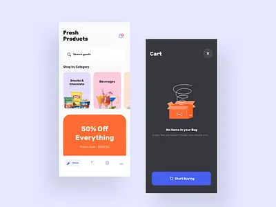 Grocery Delivery App Concept 2020 trend app application colorful delivery app design ecommerce food app grocery app minimal mobile product design shopping app trend ui uidesign userexperiencedesign userinterface ux uxui