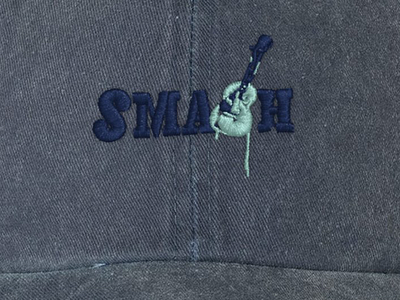 _temp SMASH The Smashing Original Embroidered Hat apparel branding design electric graphic design graphics guitar logo original skateboard smash thesmashing