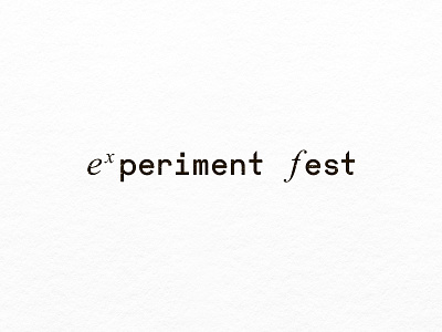 Experiment Fest branding design education logo