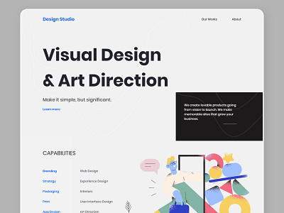 Design Agency Landing Page V3 agency website branding creative design design design agency designs dribbbble e commerce website graphic design illustration landing page landing page concept